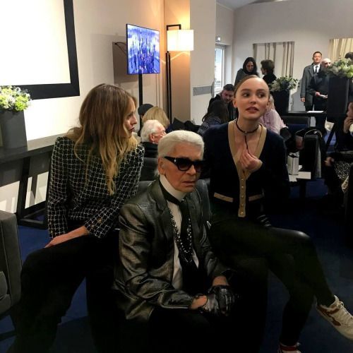 Vanessa Paradis Lily Rose Karl Lagerfeld